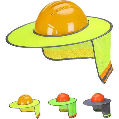 Hard Hat Sun Shield with Reflective Neck & Visor Shade