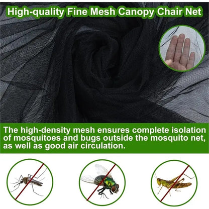Outdoor Canopy Chair Mosquito Net Cover with Waterproof Roof