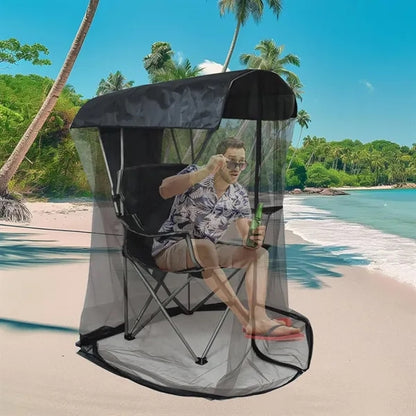 Outdoor Canopy Chair Mosquito Net Cover with Waterproof Roof
