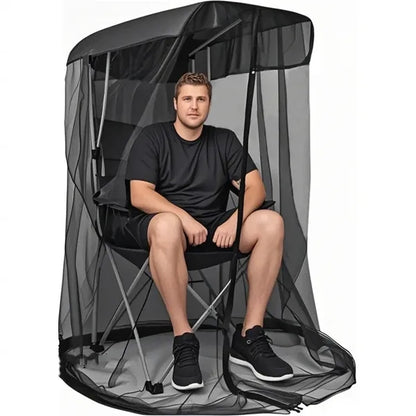 Outdoor Canopy Chair Mosquito Net Cover with Waterproof Roof