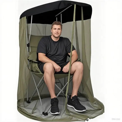 Outdoor Canopy Chair Mosquito Net Cover with Waterproof Roof