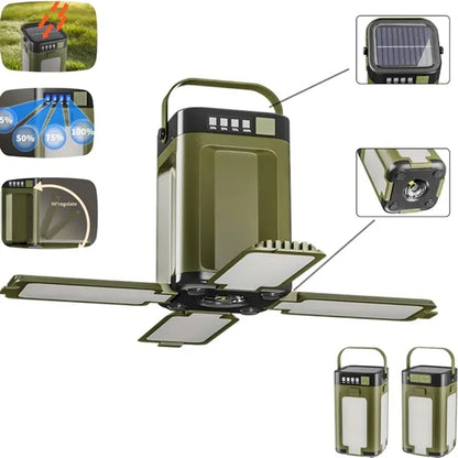 Solar & USB LED Camping Lantern - 6 Light Modes