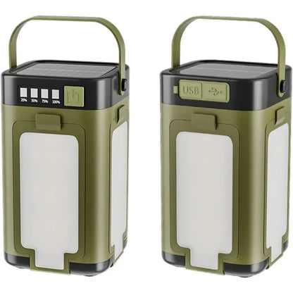Solar & USB LED Camping Lantern - 6 Light Modes