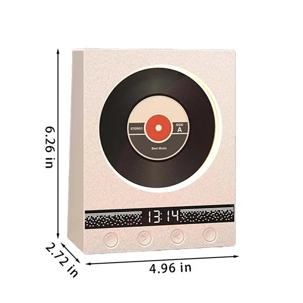 Room decor gift retro vinyl alarm clock with night light