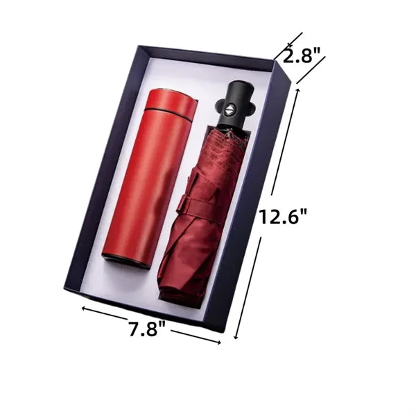 16oz Insulated Tumbler and Umbrella Business Gift Set