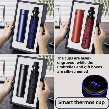 16oz Insulated Tumbler and Umbrella Business Gift Set