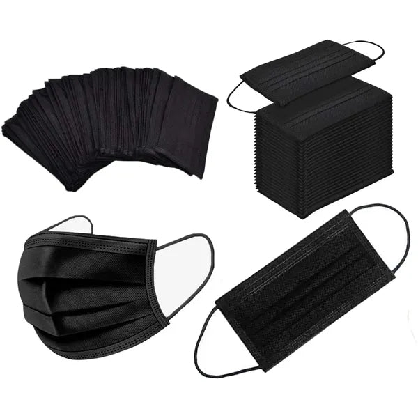 50-Pack 3-Ply Disposable Face Masks with Ear-Loops