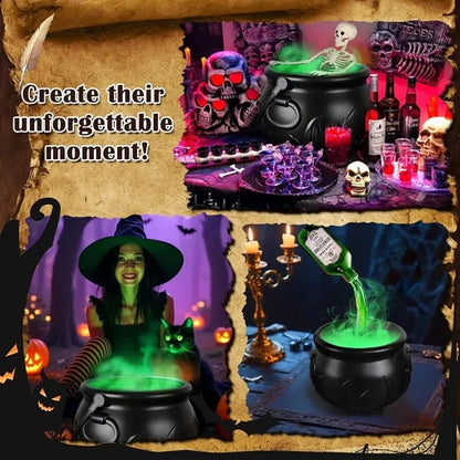 Halloween Floating Cauldron with Fog & LED Light