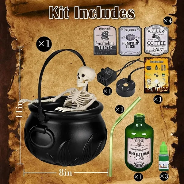 Halloween Floating Cauldron with Fog & LED Light