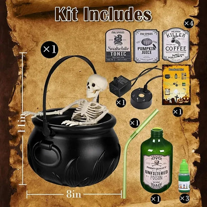 Halloween Floating Cauldron with Fog & LED Light