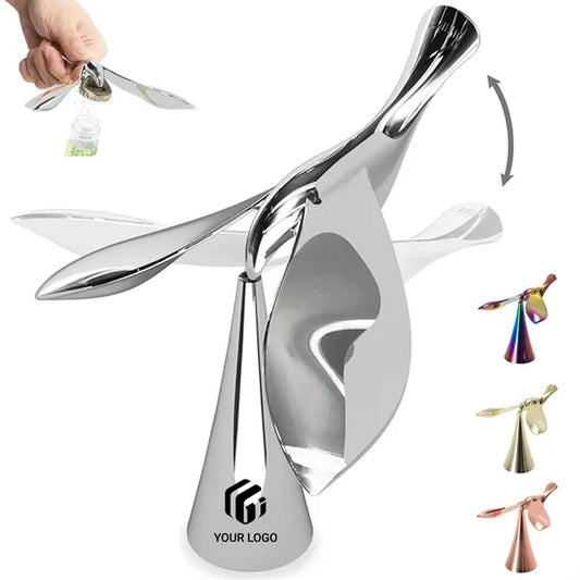 Beer wine sculptural bar desktop decor bird bottle opener