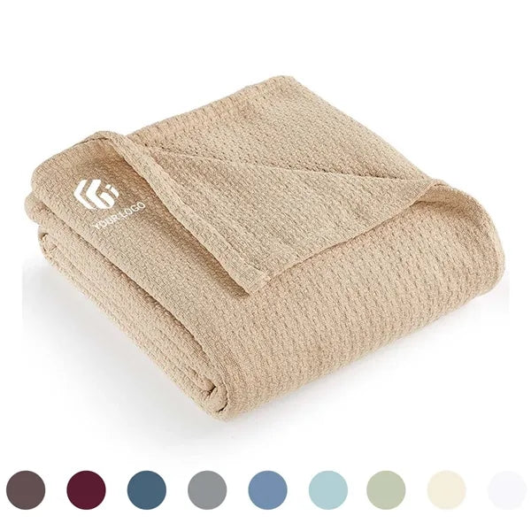 Office bedroom lightweight cozy soft cotton muslin blanket