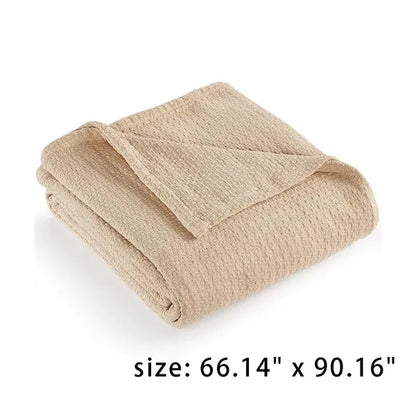 Office bedroom lightweight cozy soft cotton muslin blanket