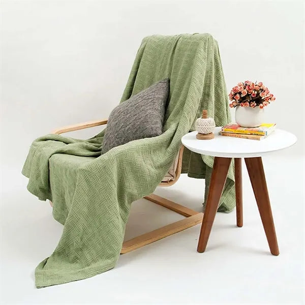 Office bedroom lightweight cozy soft cotton muslin blanket