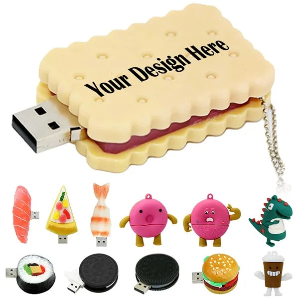 Custom cute cartoon kids collegue student USB flash drive
