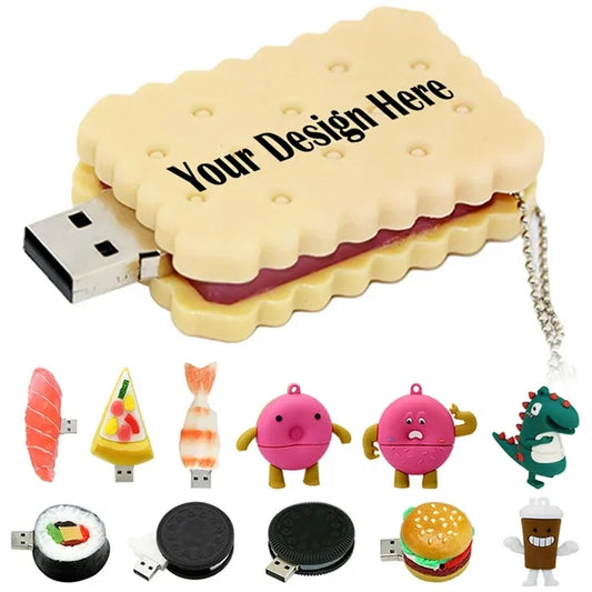 Custom cute cartoon kids collegue student USB flash drive