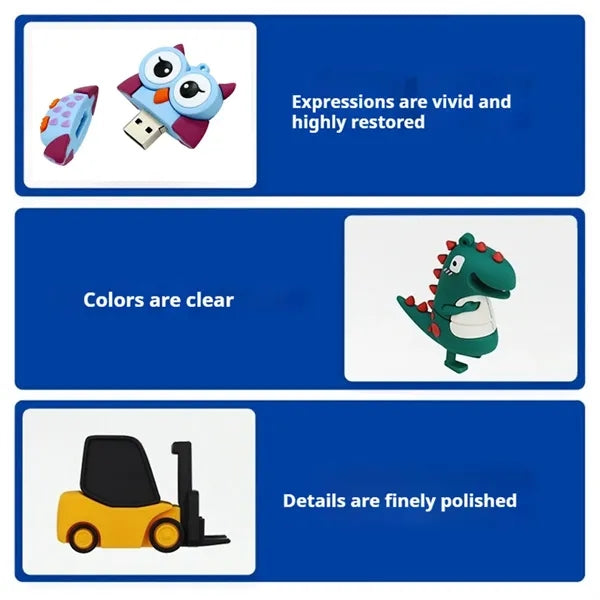 Custom cute cartoon kids collegue student USB flash drive