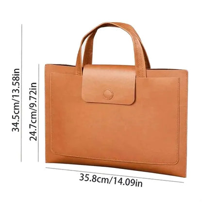 A4 Leather File Folder bag with Handle