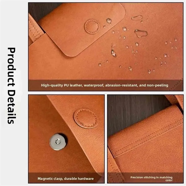 A4 Leather File Folder bag with Handle