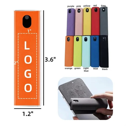 Mini screen cleaning spray with microfiber cloth and case