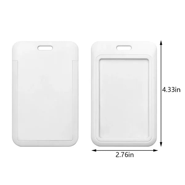 School office work ID credit card cases sliding badge holder