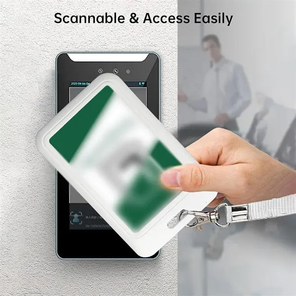 School office work ID credit card cases sliding badge holder