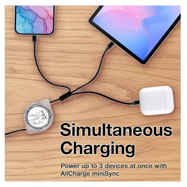 3-in-1 USB Retractable Phone Charger Cord