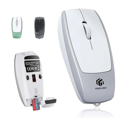 Gaming mini bluetooth wireless mouse with tf card reader