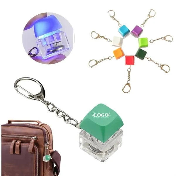 Glow in the dark stress relief keyboard keychain