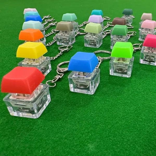 Glow in the dark stress relief keyboard keychain