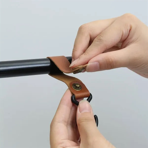 Outdoor Camping Portable S-Shaped Leather Storage Hook