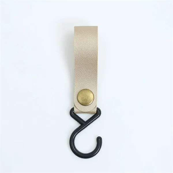 Outdoor Camping Portable S-Shaped Leather Storage Hook