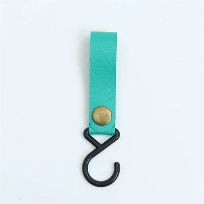Outdoor Camping Portable S-Shaped Leather Storage Hook