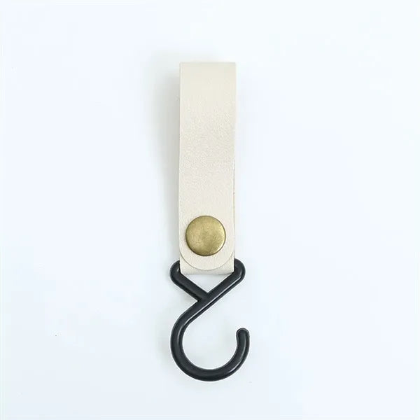Outdoor Camping Portable S-Shaped Leather Storage Hook