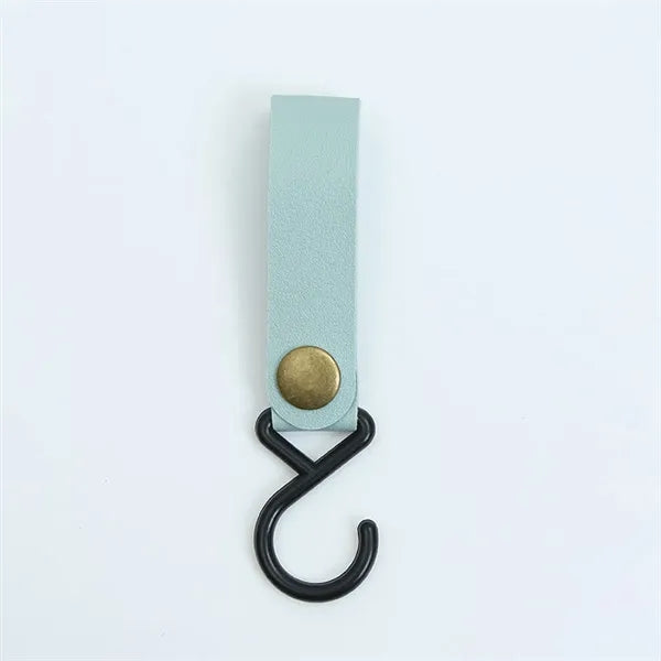 Outdoor Camping Portable S-Shaped Leather Storage Hook