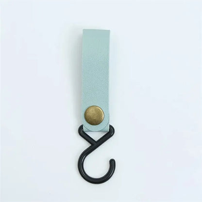 Outdoor Camping Portable S-Shaped Leather Storage Hook