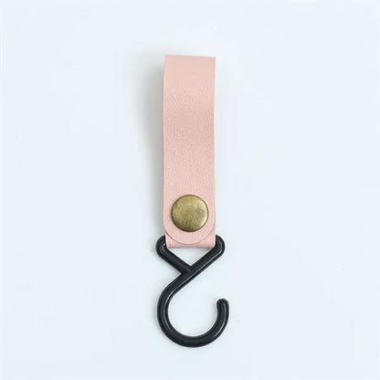 Outdoor Camping Portable S-Shaped Leather Storage Hook