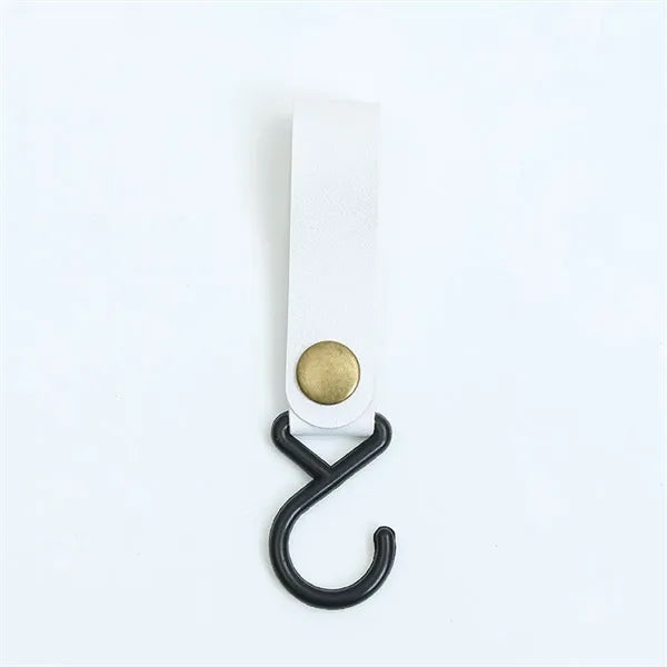 Outdoor Camping Portable S-Shaped Leather Storage Hook