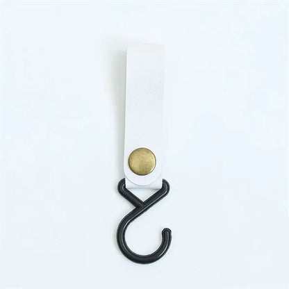 Outdoor Camping Portable S-Shaped Leather Storage Hook