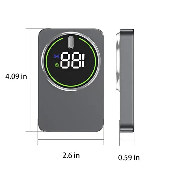 Magnetic Digital Display Wireless Fast Charging Power Bank