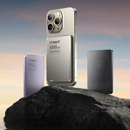 Magnetic Wireless 2 In 1 Fast Charging Portable Power Bank
