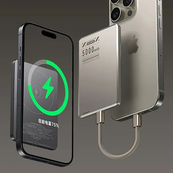 Magnetic Wireless 2 In 1 Fast Charging Portable Power Bank