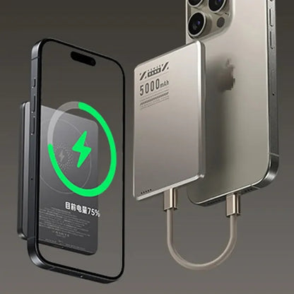 Magnetic Wireless 2 In 1 Fast Charging Portable Power Bank