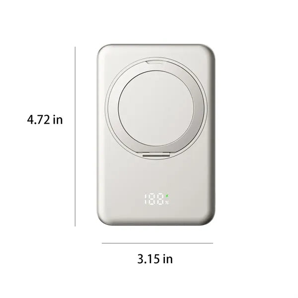 Ultra-Thin Stand Magnetic Wireless Power Bank With Display