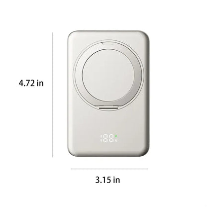 Ultra-Thin Stand Magnetic Wireless Power Bank With Display