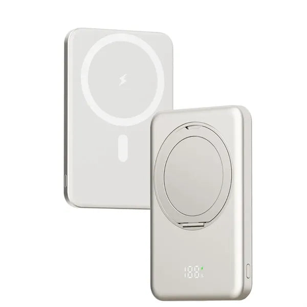 Ultra-Thin Stand Magnetic Wireless Power Bank With Display
