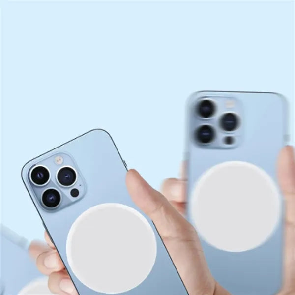 Mini Magnetic Round Portable Wireless Wired Power Bank