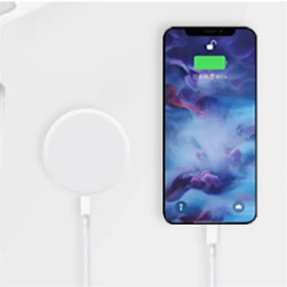 Mini Magnetic Round Portable Wireless Wired Power Bank
