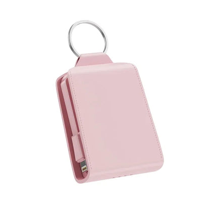 Mini Keychain Portable Power Bank With Built-In Wire