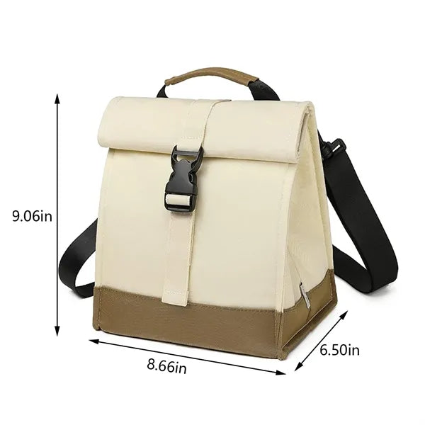 Work office picnic cooler tote rolltop insulated lunch bag